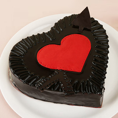 "Heart shape chocolate cake - 1kg - Click here to View more details about this Product